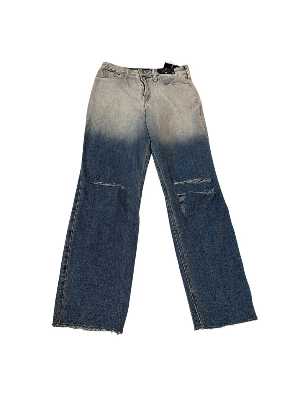 Hollister Ultra High Rise Dip Dye Vintage Straight Jeans NWT 27 x 29
